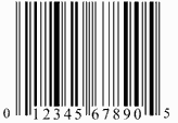 A 12 digit UPC-A barcode